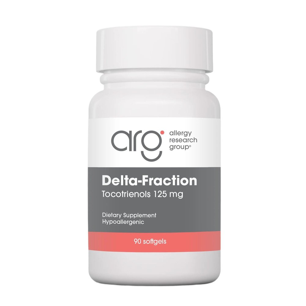 Allergy Research Group Delta-Fraction Tocotrienols Dietary Supplement - Vitamin E, Cardiovascular Health, Hypoallergenic, Softgels - 90 Count, 125 mg