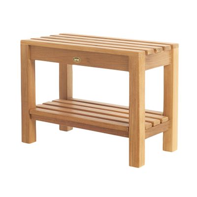 Arb Teak & Specialties Coach Shower Bench 24" (60 cm) with Shelf