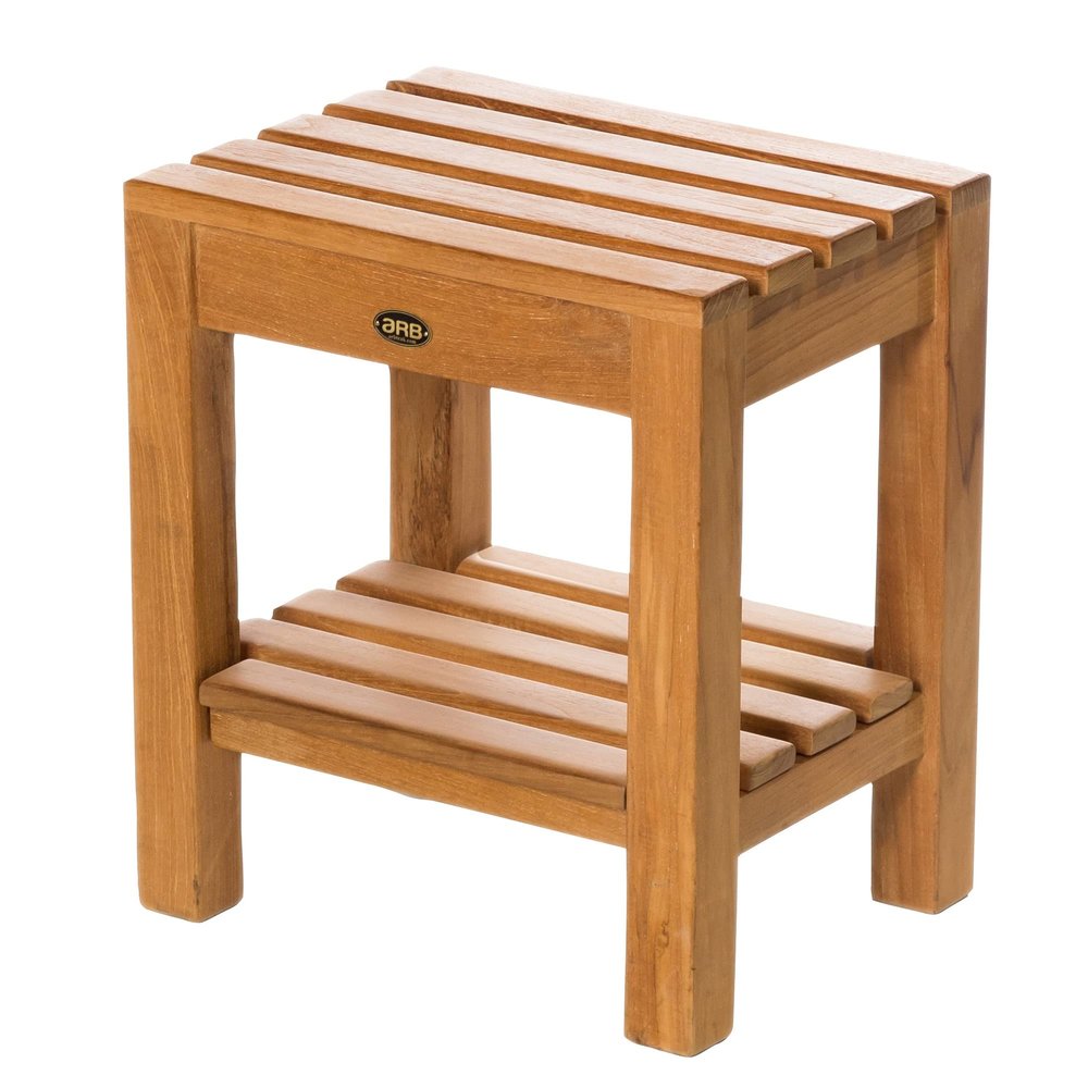 Coach Shower Bench 16" (40 cm) with Shelf