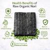 Raw Organic Nori Sheets 50 qty Pack! - Certified Vegan, Raw, Kosher Sushi Wrap Papers - Premium Unheated, Un Cooked, untoasted, dried - RAWFOOD view 4