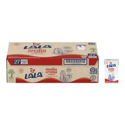 Lala Media Cream De Leche De Vaca Ultrapasteurizada 250ml (Pack of 10))