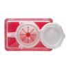 BD 305465 Multi-Use Nestable Sharps Collector with Large Funnel Clear Top, 12-1/2" Width x 17-1/2" Height x 8-1/2" Depth, 6 Gallon Capacity, Red Base/Natural Top (Case of 12) view 4