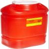 BD 305491 Multi-Use One-Piece Sharps Collector with Open Top, 10-1/2" Width x 18" Height x 7-1/2" Depth, 5 Gallon Capacity, Red (Case of 8) view 1