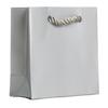Jillson Roberts 6-Count Tiny Tote 5" x 4" x 2" Gift Bags Available in 15 Solid Colors, Silver Matte view 2