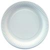 100% Fibre-based Cardboard Paper Plates Diameter 23 cm, Pack of 100 Pieces, White view 1
