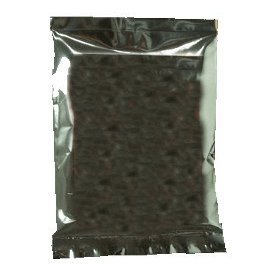 10 Metalized Flat Silver/Black Pouches (no valve) 2 - 3 oz.