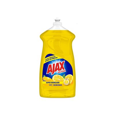 Ajax Ultra Super Degreaser Dish Soap, Lemon, 52 fl. oz., 6/Carton (149861CT)