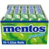 Mentos Chewy Mint Candy Roll, Green Apple Mint Candies, 14 Pieces Per Roll, 15 Count Party Pack view 2