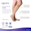 SIGVARIS Mens & Womens Essential Opaque 860 Open Toe Calf-High Socks 30-40mmHg - Large Long - light beige (crispa) view 2