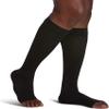 SIGVARIS Mens & Womens Essential Opaque 860 Open Toe Calf-High Socks 30-40mmHg- Extra Large Long - Black view 1