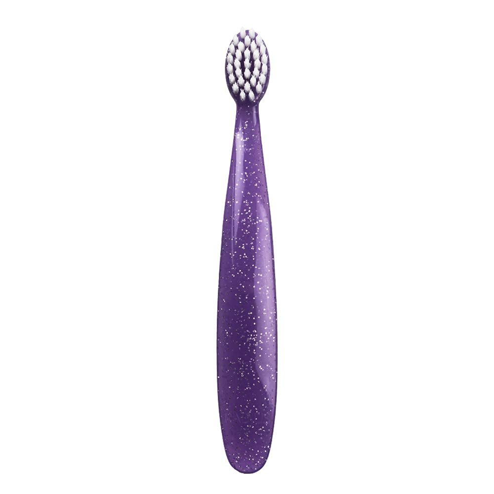 RADIUS Totz Toothbrush Extra Soft Brush BPA Free & ADA Accepted Designed for Delicate Teeth & Gums for Children 18 Months & Up - Magenta Sparkle - Pack of 1