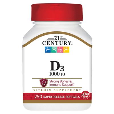 21st Century D3 1000 IU Softgels, 250 Count (27415)