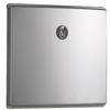 Bobrick 4354 ConturaSeries Stainless Steel Partition-Mounted Sanitary Napkin Disposal, Satin Finish, 0.7 Gallon Capacity, 12-3/4" Width x 11" Height view 1