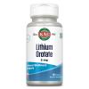 KAL Lithium Orotate 5mg | Low Serving of Chelated Lithium Orotate for Bioavailability & Mood Support | in Organic Rice Bran Extract Base | 60 VegCaps view 1