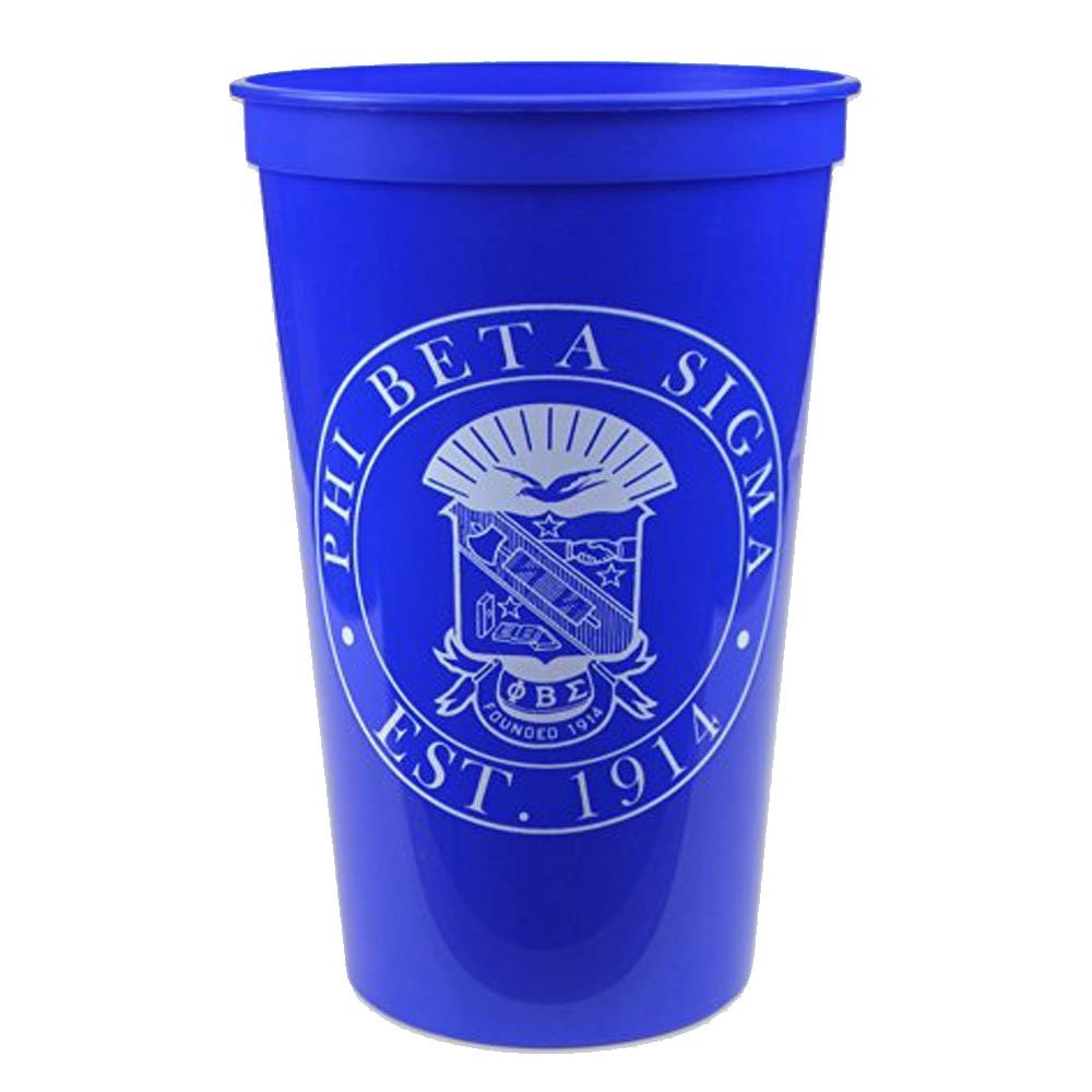 Greekgear Phi Beta Sigma Big Plastic Stadium Cup Set of 4