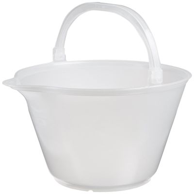 Vitlab PP Bucket with Handle and Pouring Lip, 12L Capacity