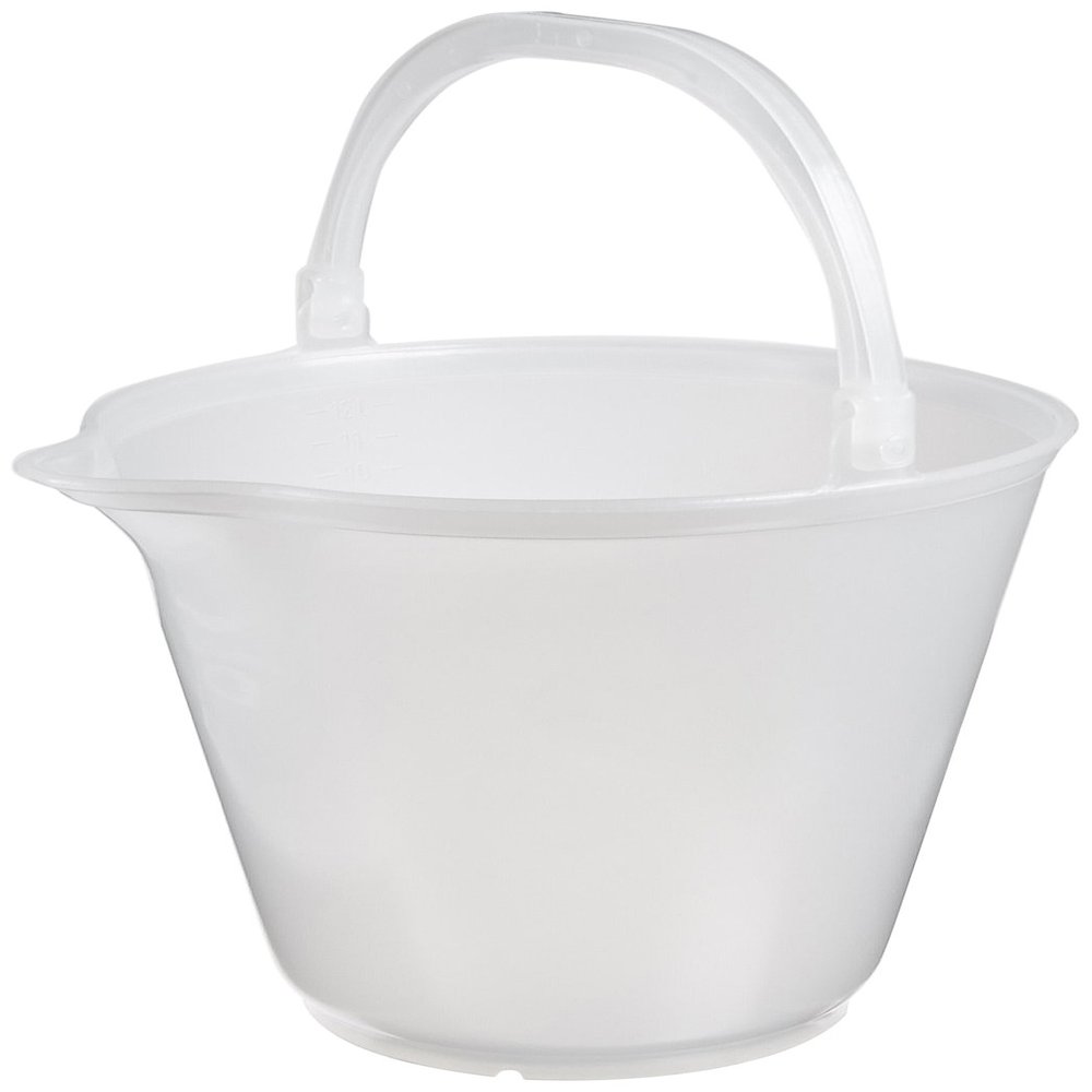 Vitlab PP Bucket with Handle and Pouring Lip, 12L Capacity