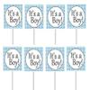 CakeSupplyShop Ck901y -12pack Its a Boy Houndstooth Baby Shower Cupcake Decoration Picks view 1