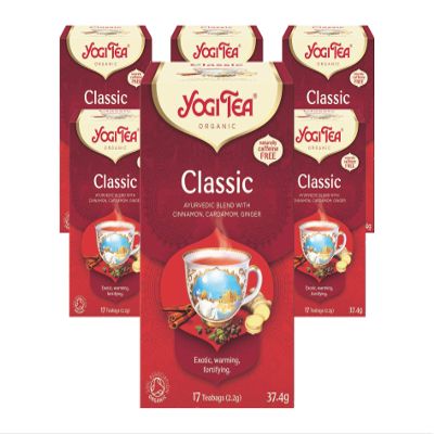 Yogi Tea Classic Tea 17 Teabags (Pack of 6, Total 102 Teabags)