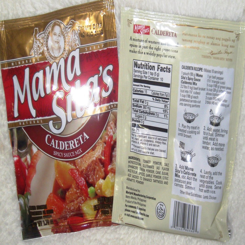 Lot of 2 Mama Sita's Caldereta Sauce 50 grams, 1.76 oz (Total of 100grams) Spicy Sauce Mix Kaldereta