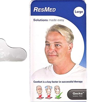 ResMed Gecko Nasal Pad - CPAP Mask Nose Pad - Made from Hypoallergenic & Non-Toxic Materials - Large