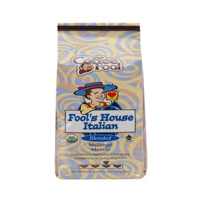 Coffee Fool's Organic Fair Trade House Italian (Powder (Turkish))