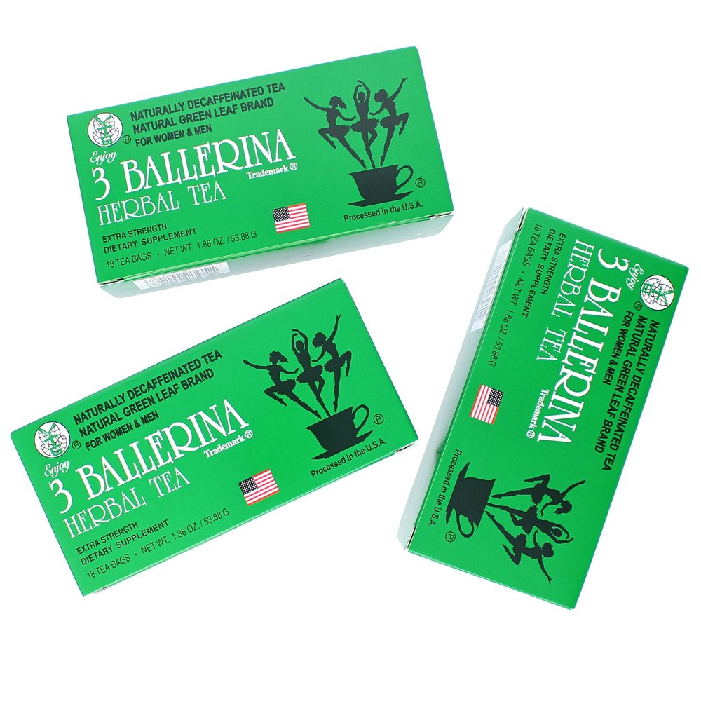 3 Ballerina Herbal slim tea Extra Strength Dietary supplement 18 tea bags (pack of 3)