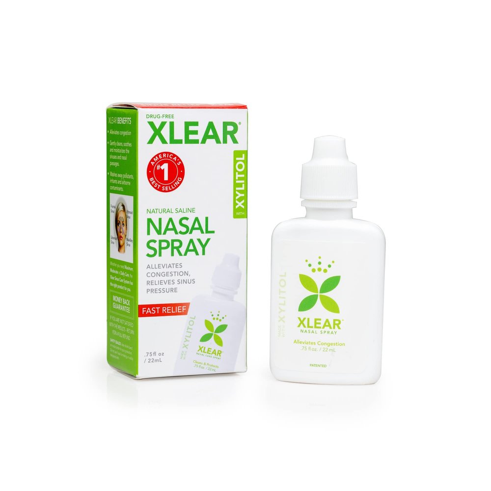Xlear Natural Saline Nasal Spray with Xylitol, Nose Moisturizer for Kids and Adults, 0.75 fl oz (Pack of 1)