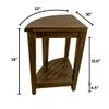 DecoTeak Snazzy Corner Waterproof Teak Wood Shower Bench Stool Seat Chair For Inside Shower Provides Safety, Storage, and Organization For Bathroom Accessories Brown view 2