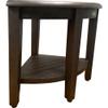 DecoTeak Snazzy Corner Waterproof Teak Wood Shower Bench Stool Seat Chair For Inside Shower Provides Safety, Storage, and Organization For Bathroom Accessories Brown view 4