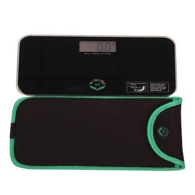 NewlineNY Black Mini Bathroom Scale + Travel Slip Case SBB-0718MBK+101BG