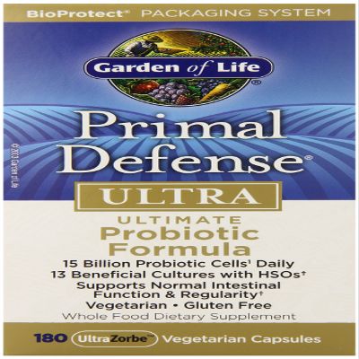 Garden of Life Primal Defense Ultra Ultimate Probiotic Formula Capsules, 180 Count (Pack of 12)