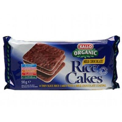 Kallo - Belgian Milk Chocolate Organic Rice Cake Minis - 90g (Case of 16)