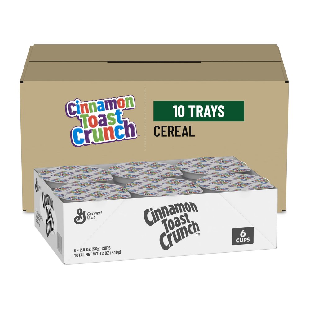 Cinnamon Toast Crunch Cup Cereal, 2 Oz, 6 Count (Pack of 10)