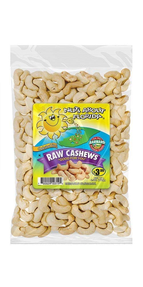 NUTS ABOUT FLORIDA Naf Raw Cashews, 6 OZ