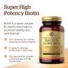 Solgar Biotin 10000 mcg Vegetable Capsules Energy Metabolism Promotes Healthy Skin Nails Hair Super High Potency NonGMO Vegan Gluten Free Dairy Free Kosher Servings, Standard Packaging, Unflavored, 120 Count view 3
