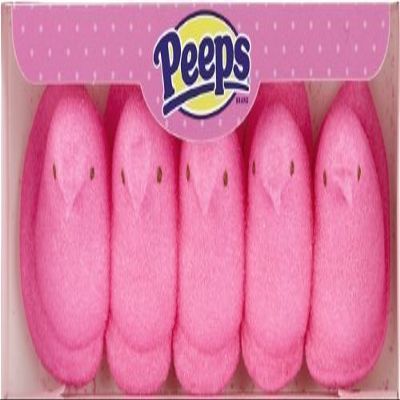 Marshmallow Pink Peeps Chicks 5 count (3 Pack)