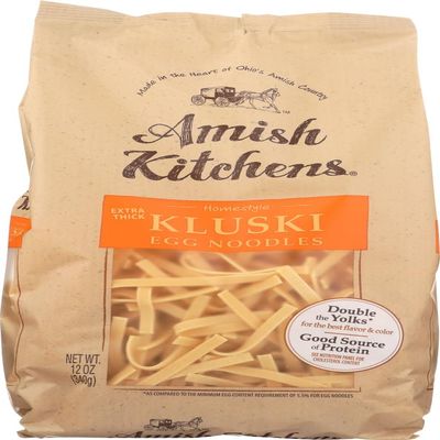 Amish Kitchens Extra-Thick Kluski Egg Noodles, 12-Ounce Bags (Pack of 2)