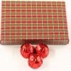Scott's Cakes Dark Chocolate Raspberry Cream Filling Candies with Red Foils in a 1 Pound Christmas Plaid Box view 1