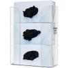 Glove Box Dispenser; Triple; Holds Three Boxes Horizontally; Solid Back; Vertical Wall mounting; Clear PETG Plastic; Made in The USA view 1