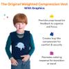 Fun and Function -Weighted Compression Vest for Toddlers with Sensory Needs - Calming Toddlers Weighted Compression Vest - Dolphin Small view 2