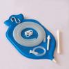 HealthAndYoga NaturoFloPlus Enema Bag Kit - 4 Quart for Deep Enemas - Open Fountain Top for Easy Cleaning and Hygiene - Fleet Enema, Coffee Enema and Anal Douche - Blue view 2