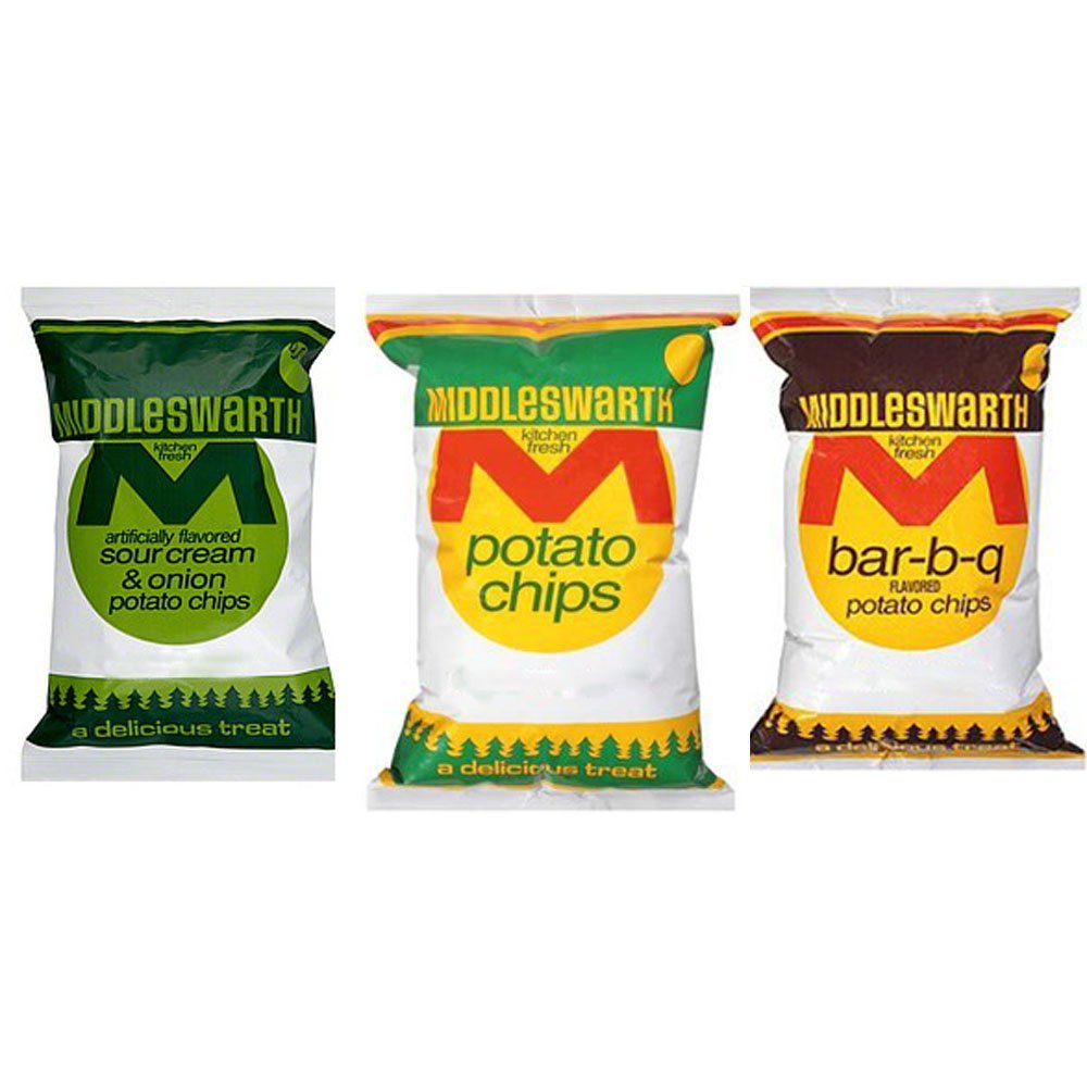 Middleswarth Chips, Variety Pack, .875-Ounce (Pack of 36)