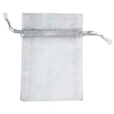 JAM Paper Sheer Bags - Small - 4 x 5 1/2 - Silver - Bulk 96 Bags/Box