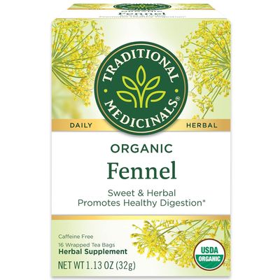 Herb Tea, 95% organic, Fennel , 16 bag (pack of 6 )