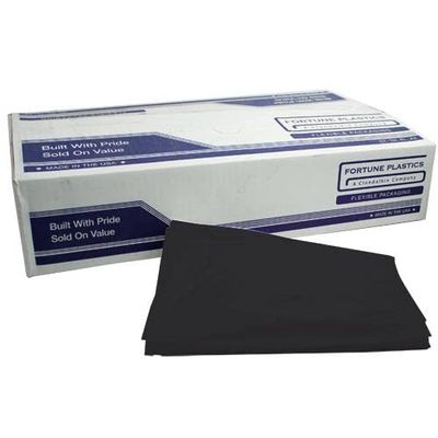 Fortune Plastic - BC60S - 38 in by 58 in 1.7 mm Black Low Density Can Liner