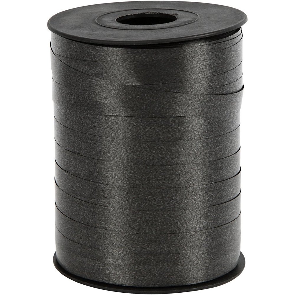 Gift Ribbon, W: 10 mm, black, 250 m