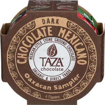Taza Chocolate Organic Mexicano Disc Stone Ground, Oaxacan Variety Pack, 1.35 Ounce (4 Count), Vegan