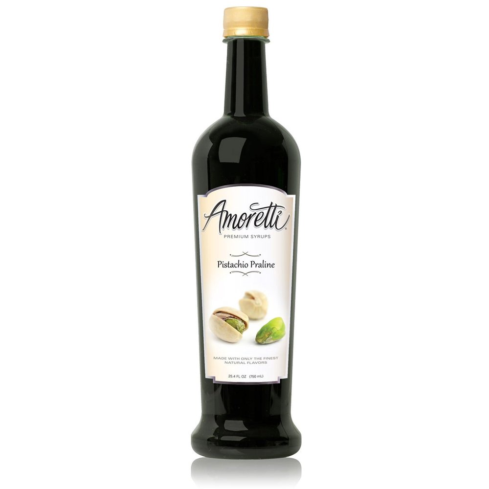 Amoretti Premium Syrup, Pistachio Praline, 25.4 Ounce (Pack of 12)
