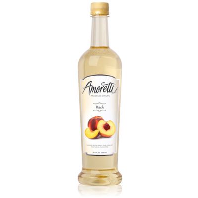 Amoretti Premium Syrup, Peach, 25.4 Ounce (Pack of 12)